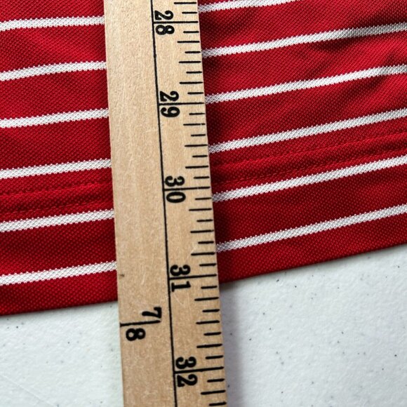 Foot Joy Golf Polo Mens XL Red Striped Short Sleeve Pullover - Picture 7 of 7